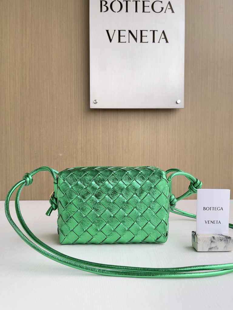 Bottega Veneta Mini Loop Camera Cross-Body Bag 680254 Green