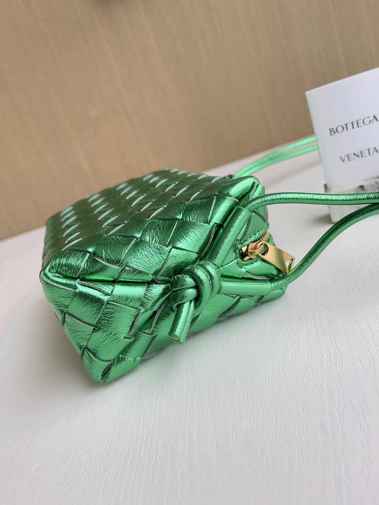 Bottega Veneta Mini Loop Camera Cross-Body Bag 680254 Green