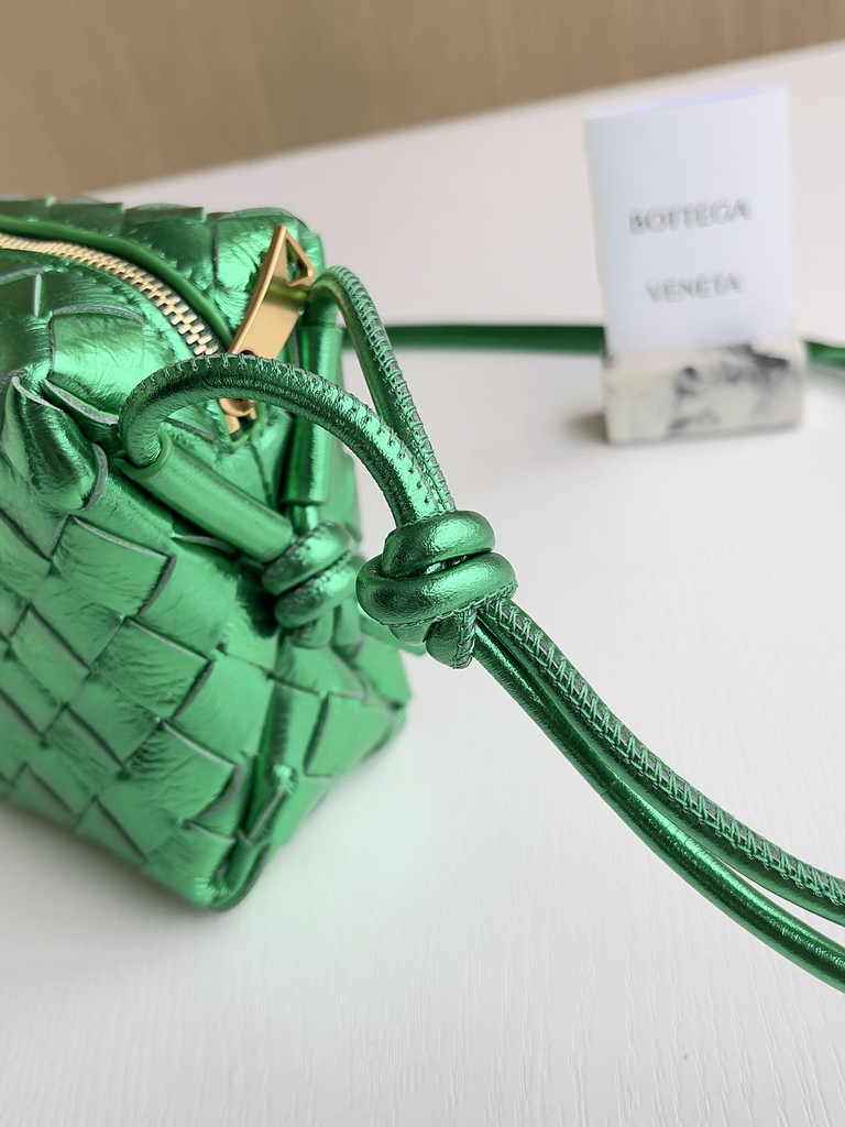 Bottega Veneta Mini Loop Camera Cross-Body Bag 680254 Green