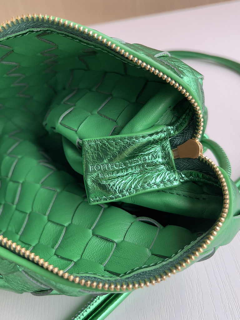 Bottega Veneta Mini Loop Camera Cross-Body Bag 680254 Green