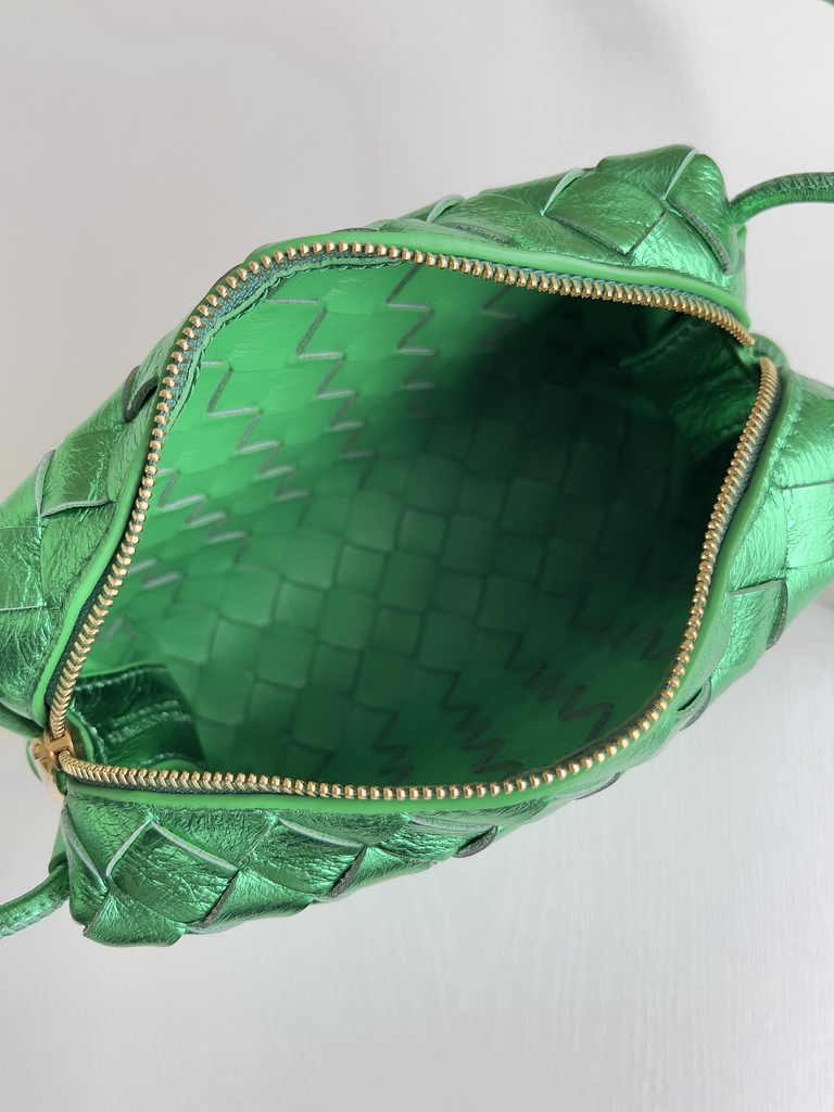 Bottega Veneta Mini Loop Camera Cross-Body Bag 680254 Green