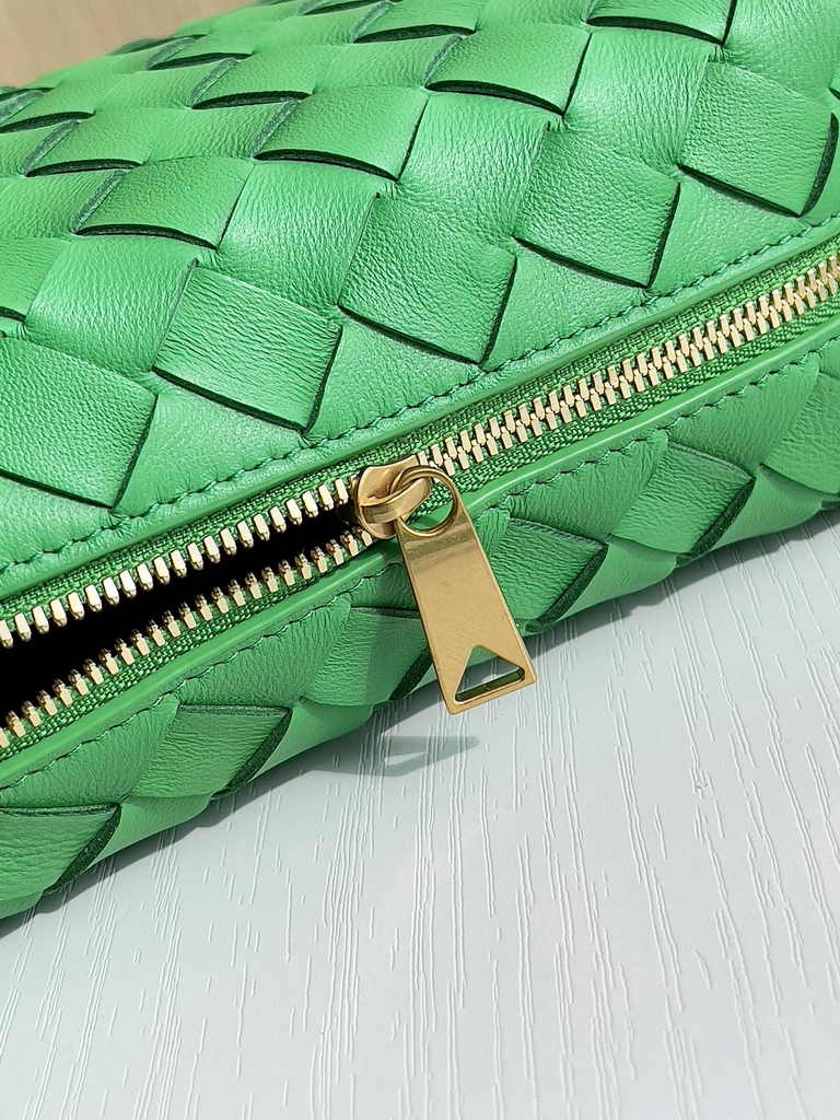 Bottega Veneta Mini Loop Camera Cross-Body Bag 680254 Green Lambskin