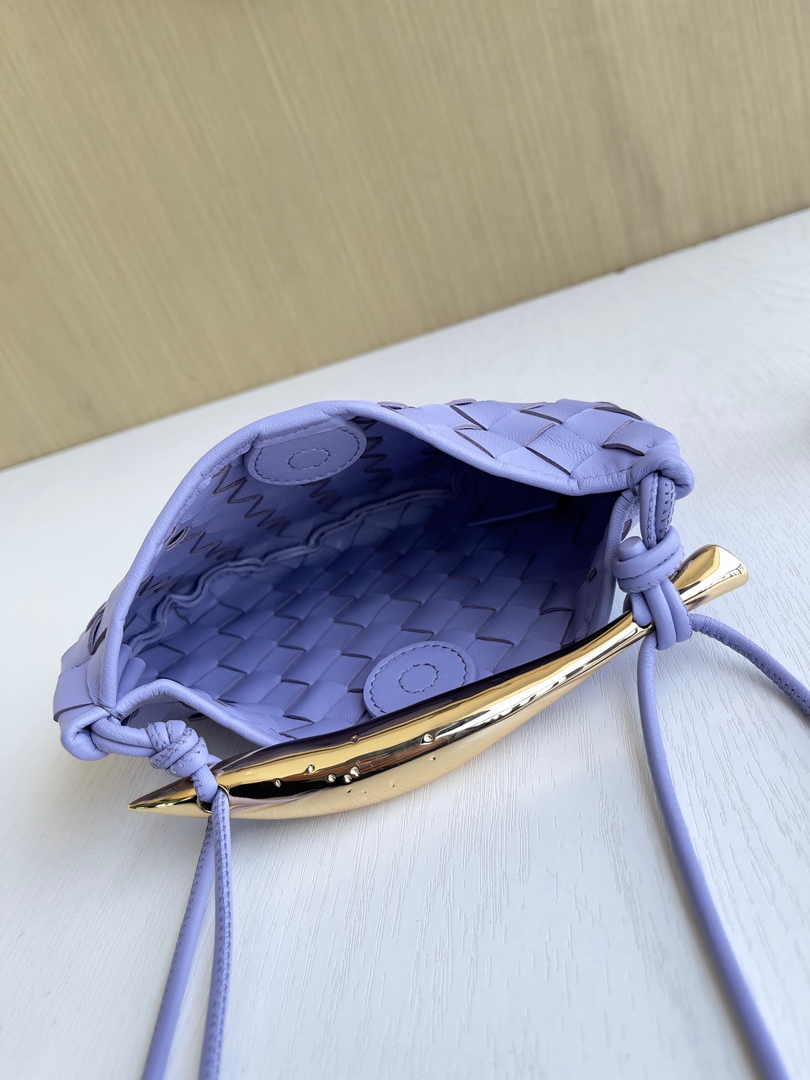 Bottega Veneta Mini Sardine 744267 Lambskin Purple