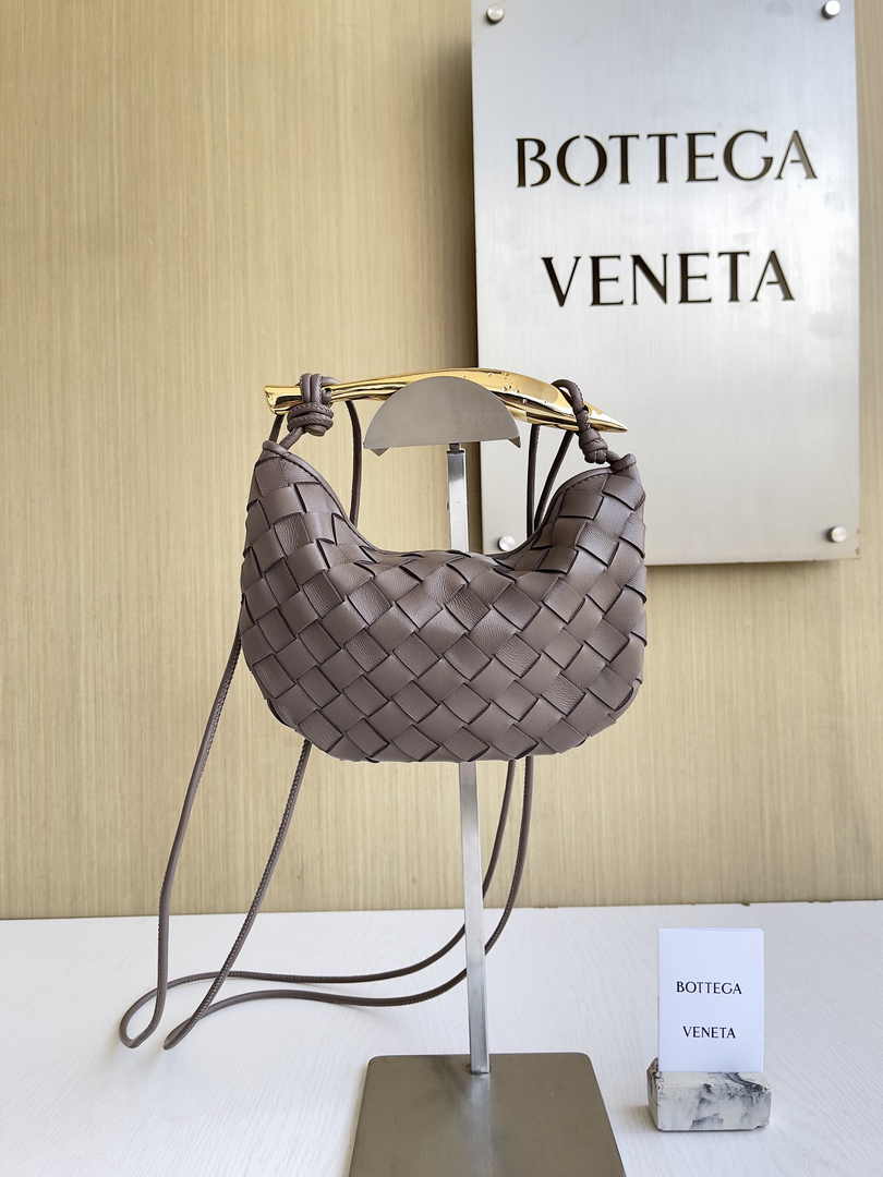 Bottega Veneta Mini Sardine 744267 Lambskin Khaki