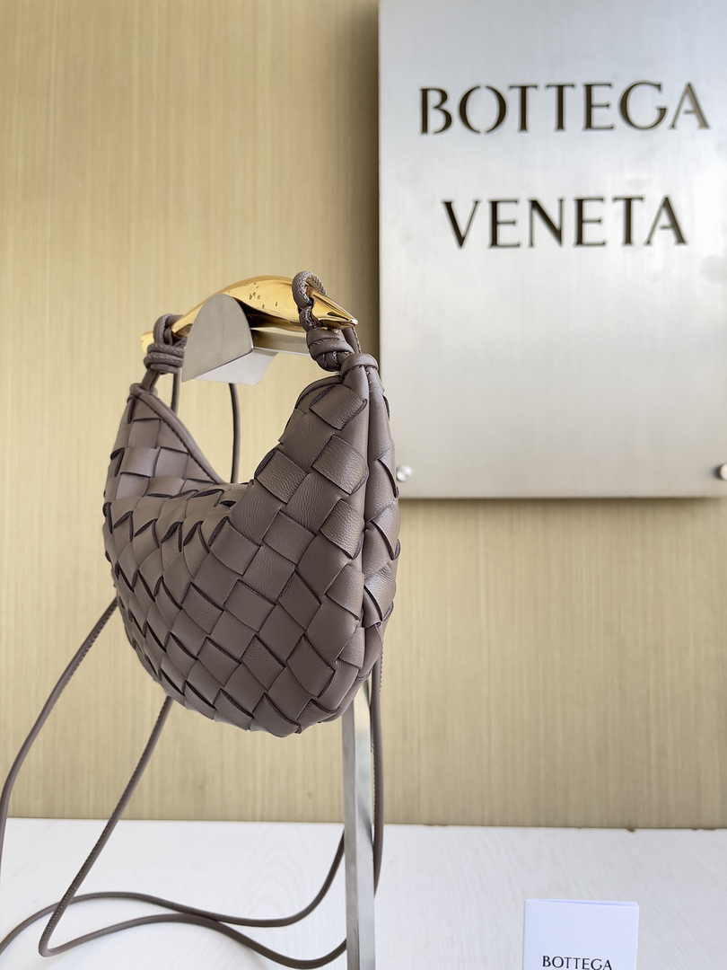 Bottega Veneta Mini Sardine 744267 Lambskin Khaki