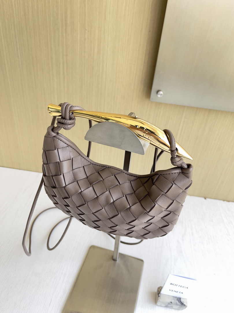 Bottega Veneta Mini Sardine 744267 Lambskin Khaki