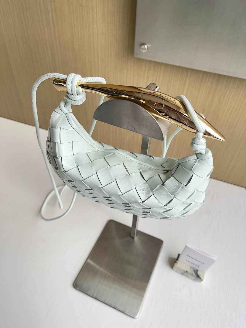 Bottega Veneta Mini Sardine 744267 Lambskin Light Blue