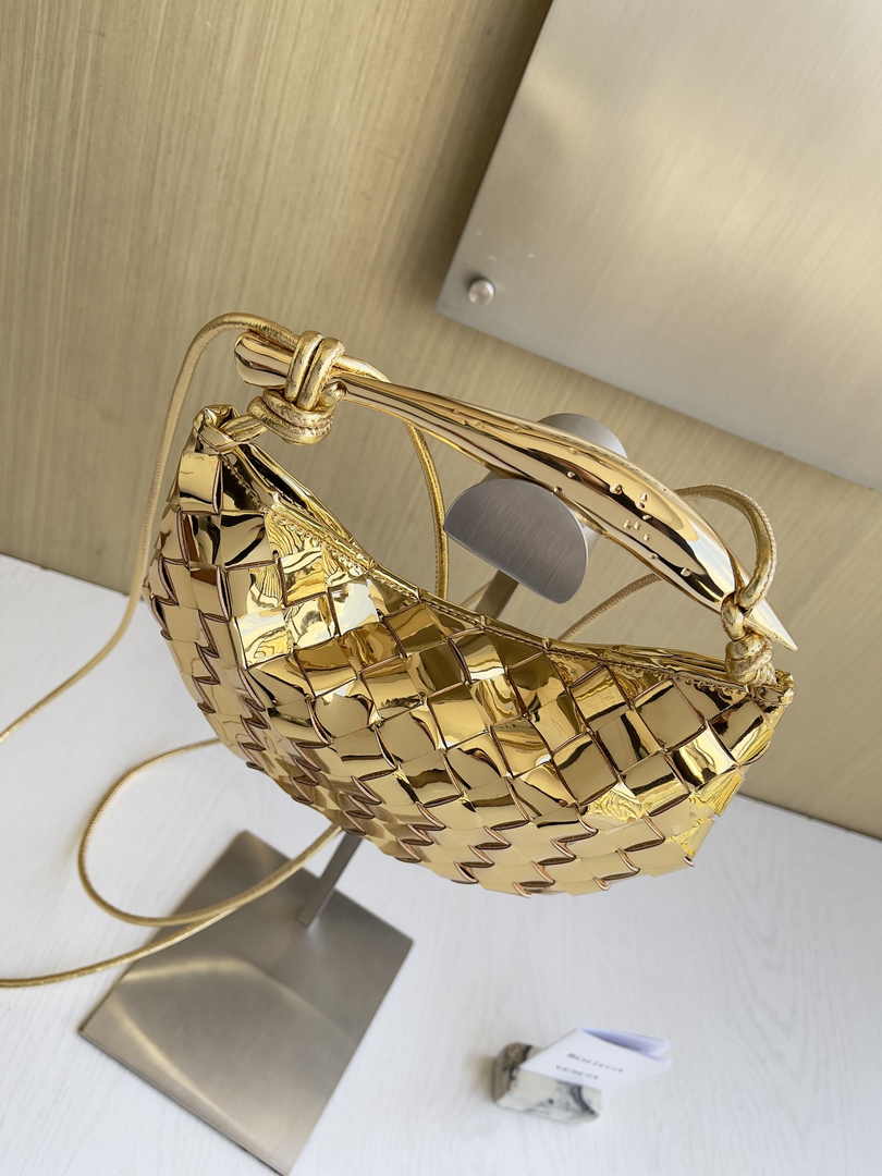 Bottega Veneta Mini Sardine 744267 Lambskin Gold