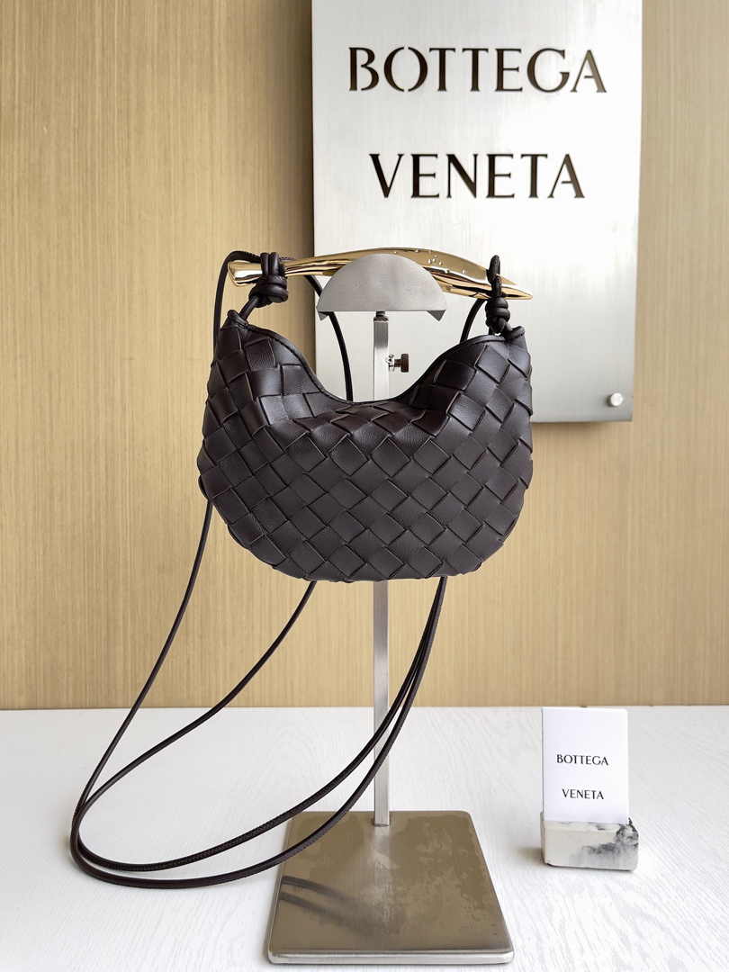 Bottega Veneta Mini Sardine 744267 Lambskin Coffee
