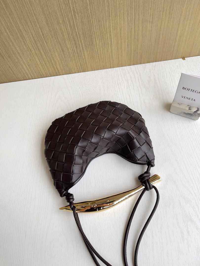 Bottega Veneta Mini Sardine 744267 Lambskin Coffee