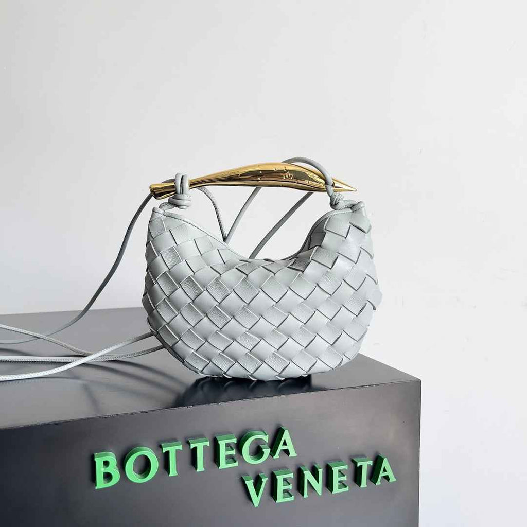 Bottega Veneta Mini Sardine 744267 Lambskin Gray