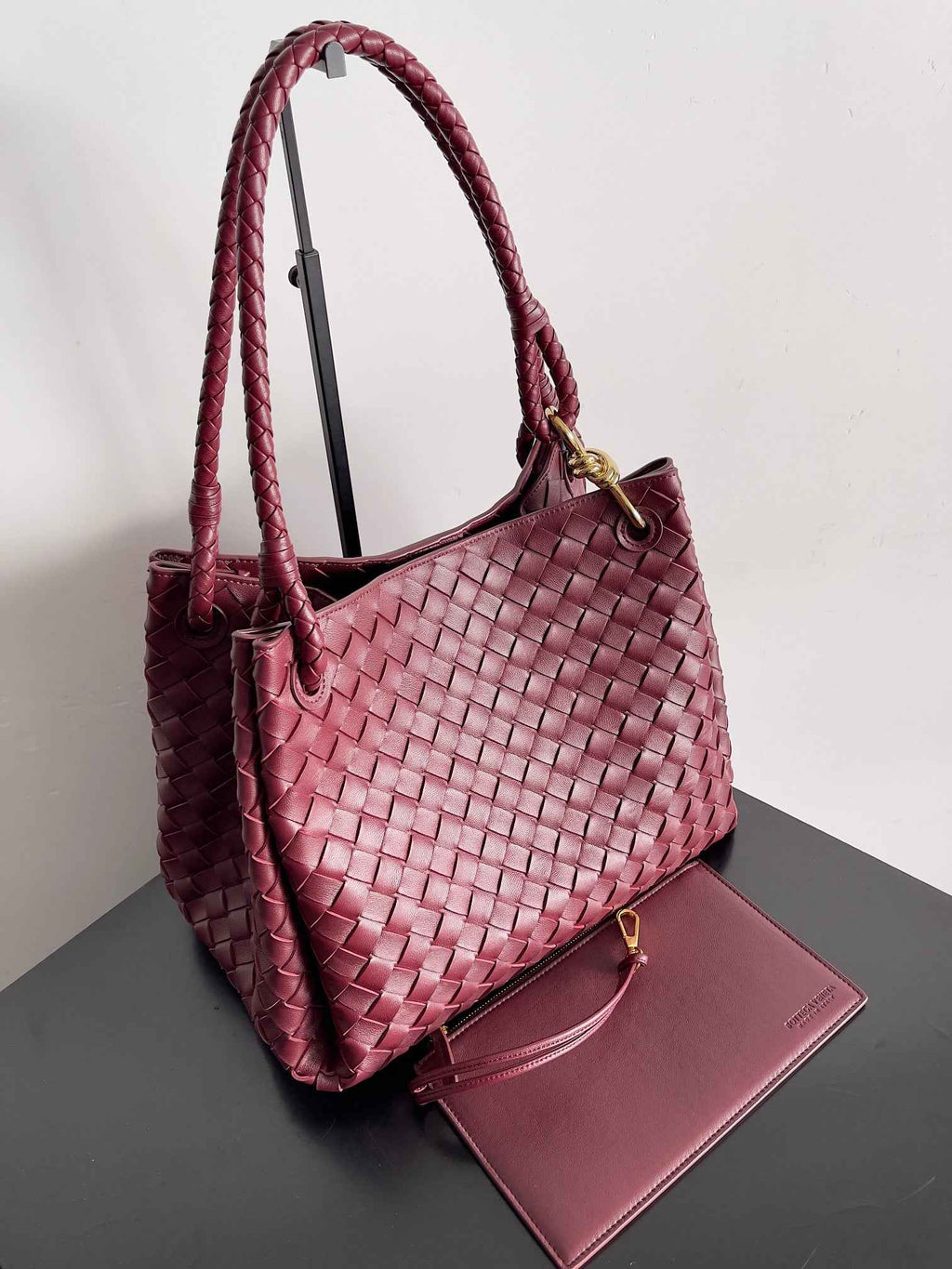 Bottega Veneta Parachute Large 796571 – Wine Red Leather Hobo Bag - Default Title - View 2