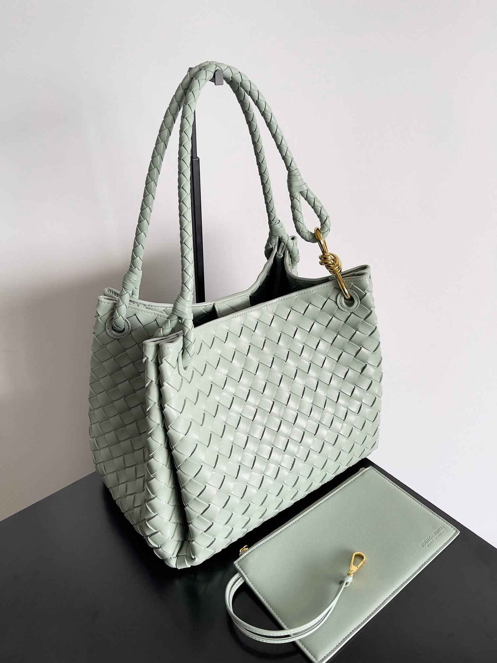 Bottega Veneta Parachute Large 796571 – Light Green Leather - Default Title - View 2