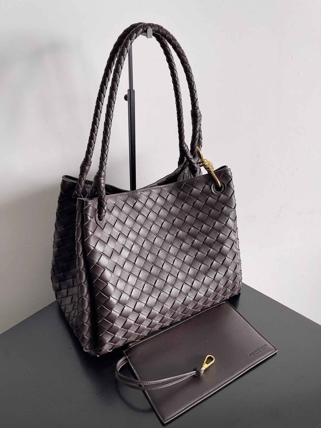 Bottega Veneta Parachute Large 796571 – Coffee Leather Hobo Bag - Default Title - View 2