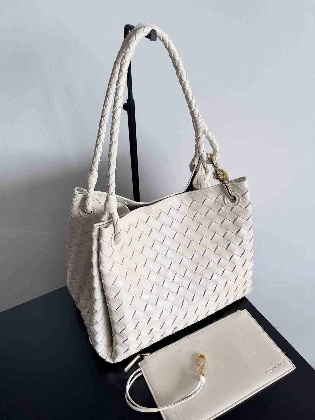 Bottega Veneta Parachute Large 796571 – Beige Calfskin Leather - Default Title - View 2