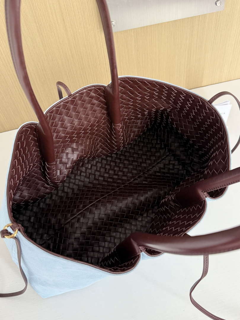 Bottega Veneta Pinacoteca Bag 817166 Brown Blue calfskin
