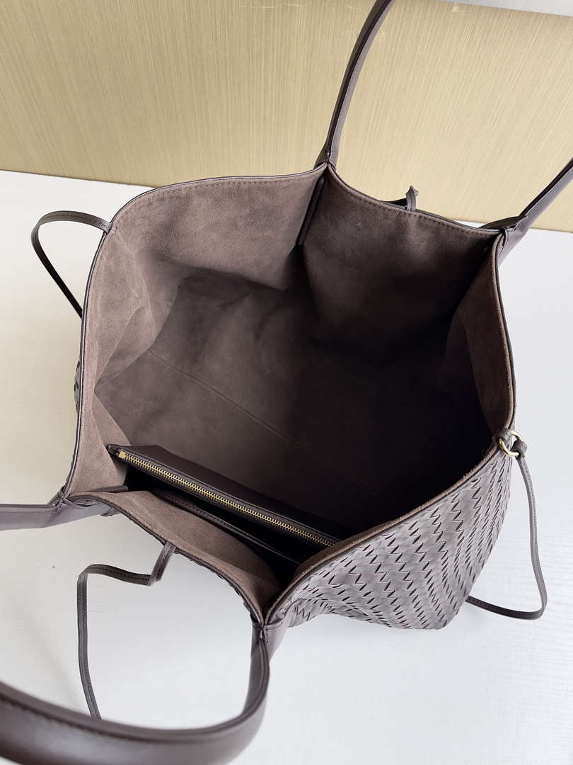 Bottega Veneta Pinacoteca Bag 817166 Coffee calfskin