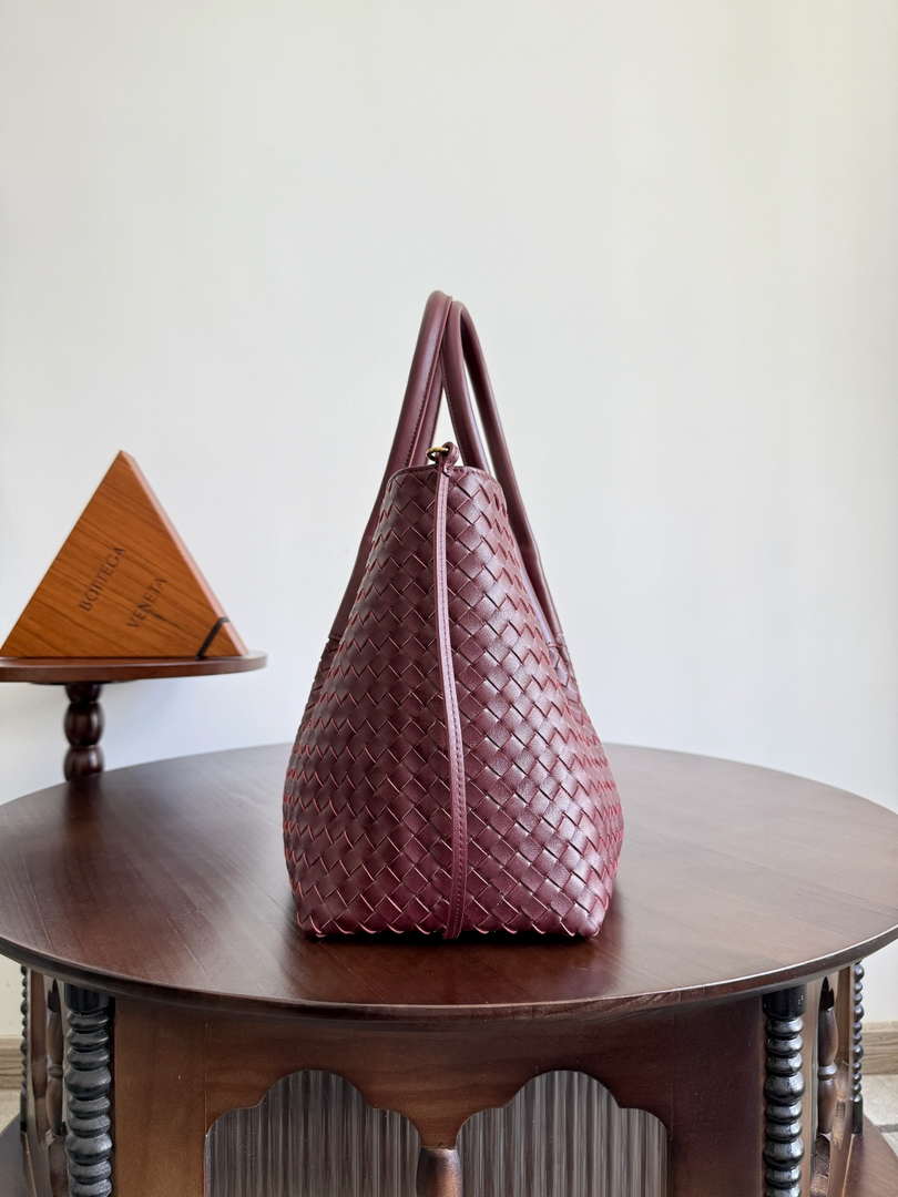 Bottega Veneta Pinacoteca Bag 817166 Wine Red Brown calfskin