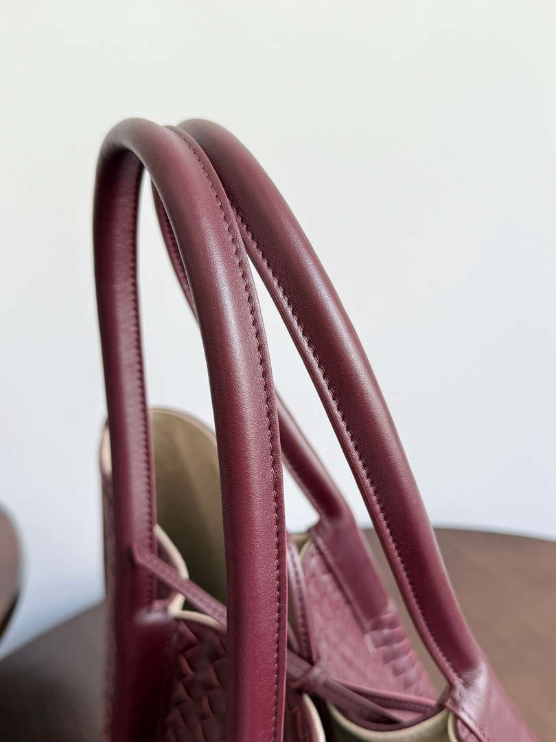 Bottega Veneta Pinacoteca Bag 817166 Wine Red Brown calfskin