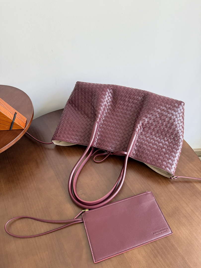 Bottega Veneta Pinacoteca Bag 817166 Wine Red Brown calfskin