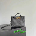 Bottega Veneta Small Andiamo Bag 743568 Suede Gray
