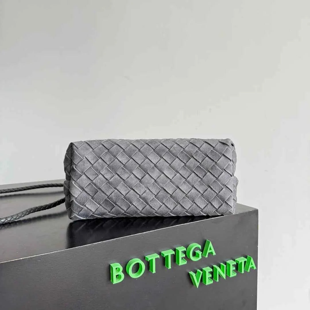 Bottega Veneta Small Andiamo Bag 743568 Suede Gray