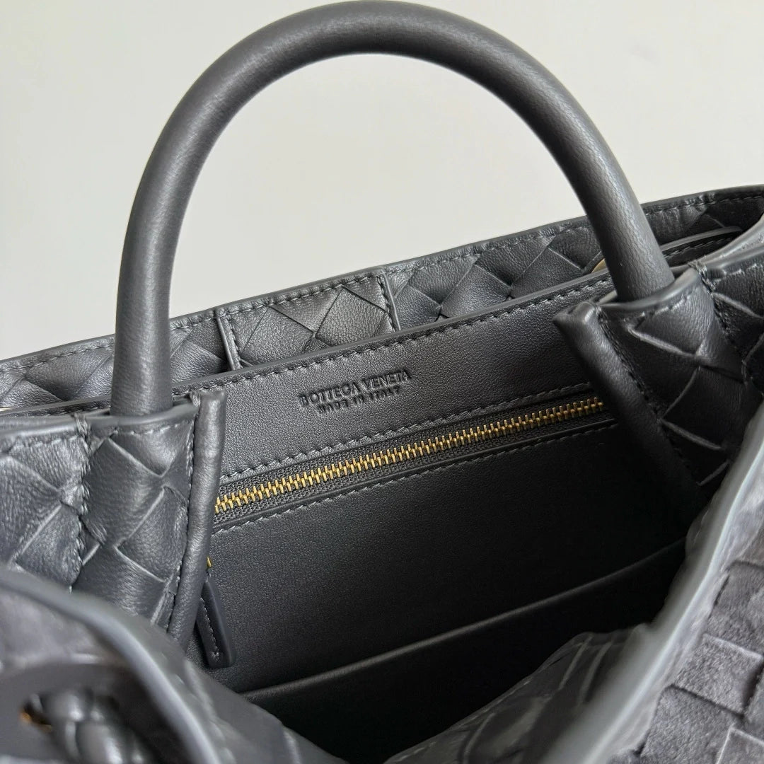 Bottega Veneta Small Andiamo Bag 743568 Suede Gray