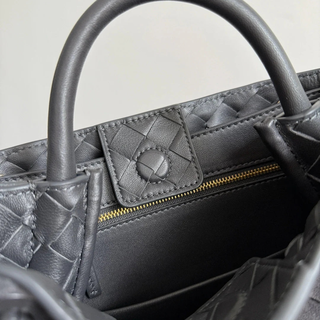 Bottega Veneta Small Andiamo Bag 743568 Suede Gray