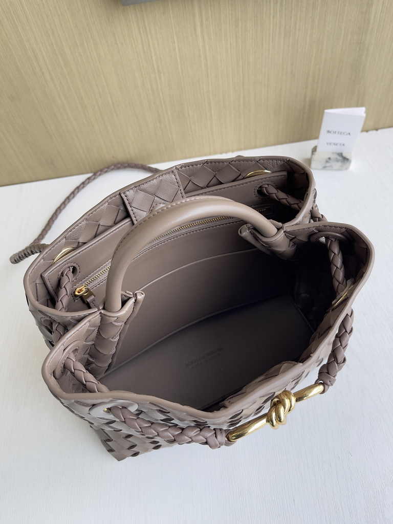 Bottega Veneta Small Andiamo Bag 743568 Lambskin Nude