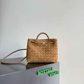Bottega Veneta Small Andiamo Bag 743568 Suede Brown