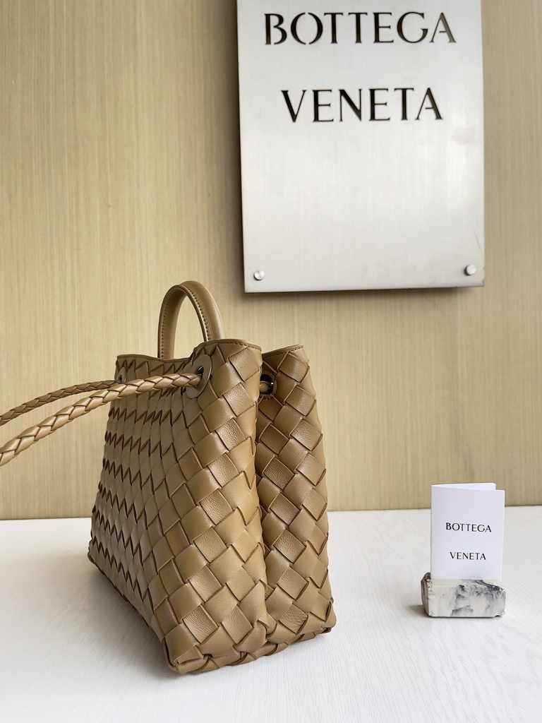 Bottega Veneta Small Andiamo Bag 743568 Lambskin Tan