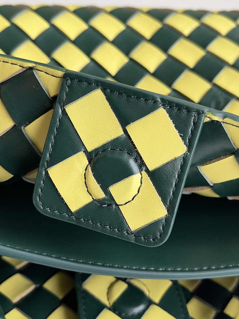 Bottega Veneta Small Andiamo Bag 743568 Lambskin Yellow Green