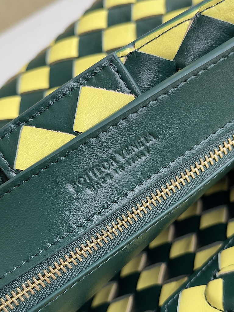 Bottega Veneta Small Andiamo Bag 743568 Lambskin Yellow Green