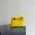 Bottega Veneta Small Andiamo Bag in 743568 Lambskin Yellow