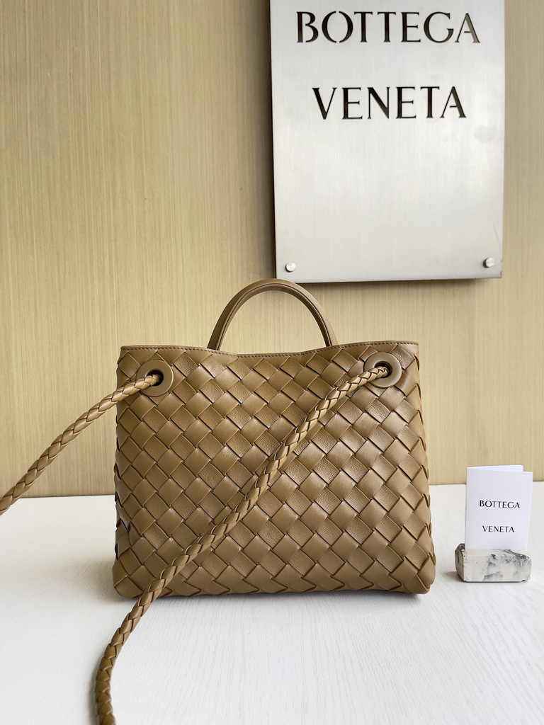 Bottega Veneta Small Andiamo Bag 743568 Lambskin Tan