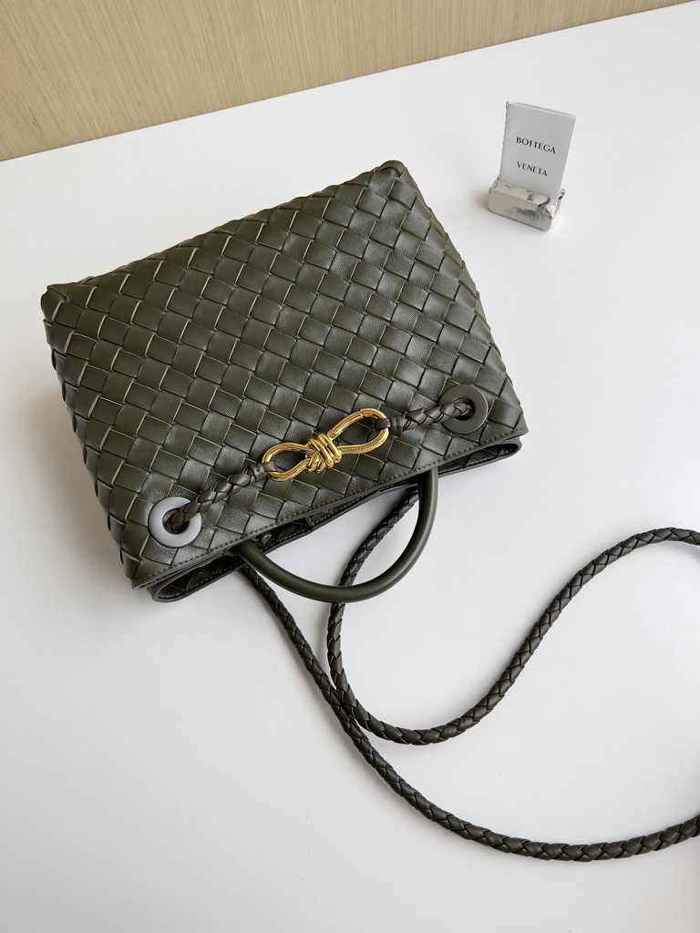 Bottega Veneta Small Andiamo Bag 743568 Lambskin Dark Green