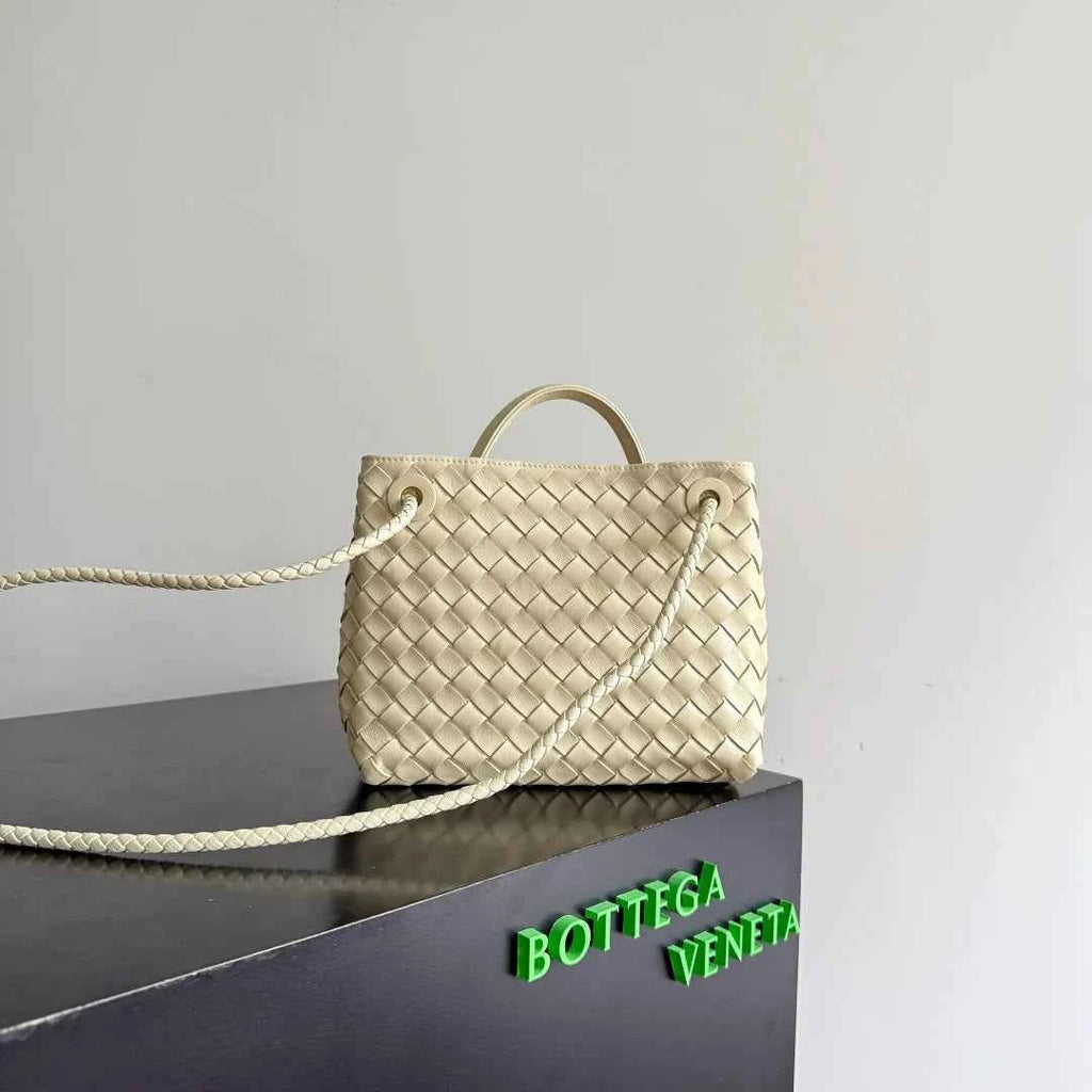 Bottega Veneta Small Andiamo Bag in 743568 Lambskin Beige