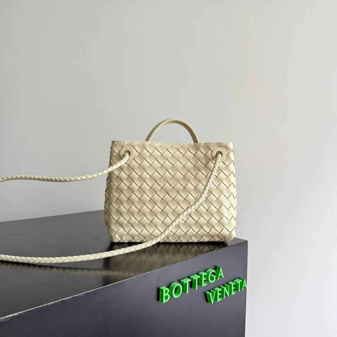 Bottega Veneta Small Andiamo Bag in 743568 Lambskin Beige