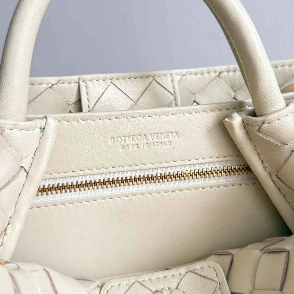 Bottega Veneta Small Andiamo Bag in 743568 Lambskin Beige