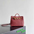 Bottega Veneta Small Andiamo Bag in 743568 Lambskin Wine Red