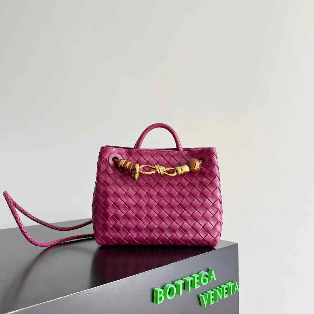 Bottega Veneta Small Andiamo Bag in 743568 Lambskin Purple