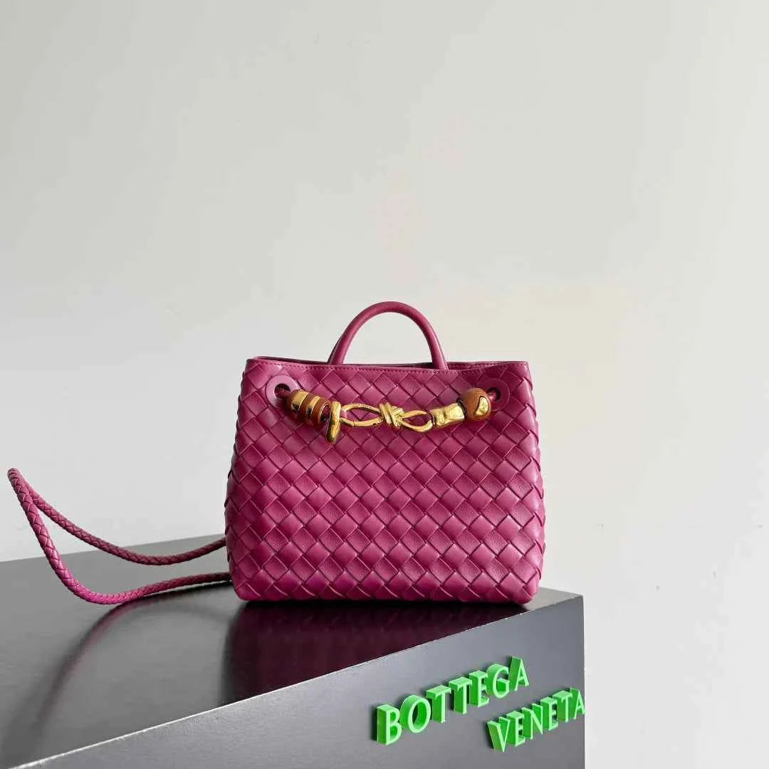Bottega Veneta Small Andiamo Bag in 743568 Lambskin Purple