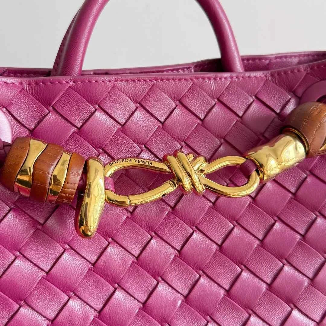 Bottega Veneta Small Andiamo Bag in 743568 Lambskin Purple