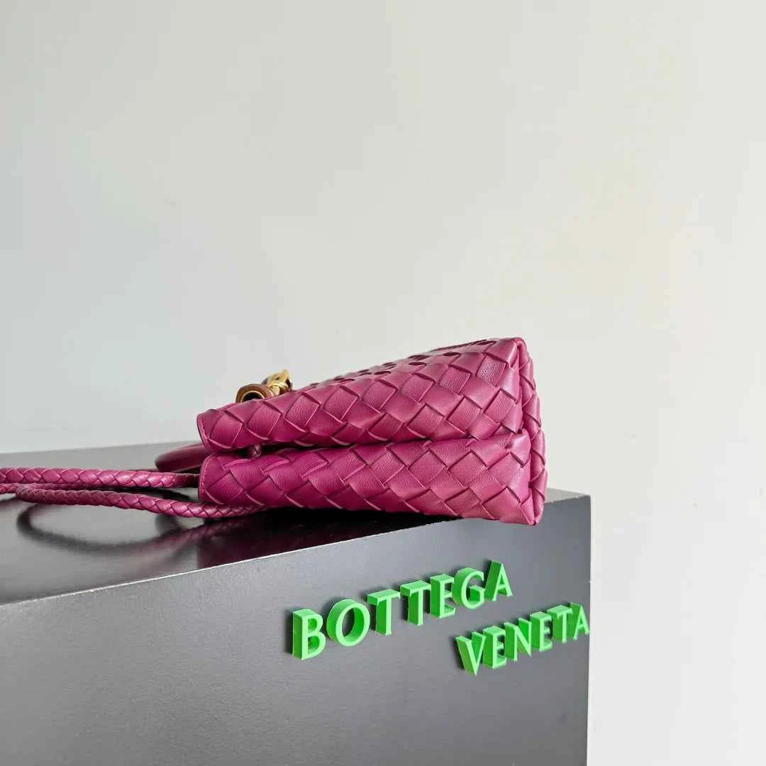 Bottega Veneta Small Andiamo Bag in 743568 Lambskin Purple