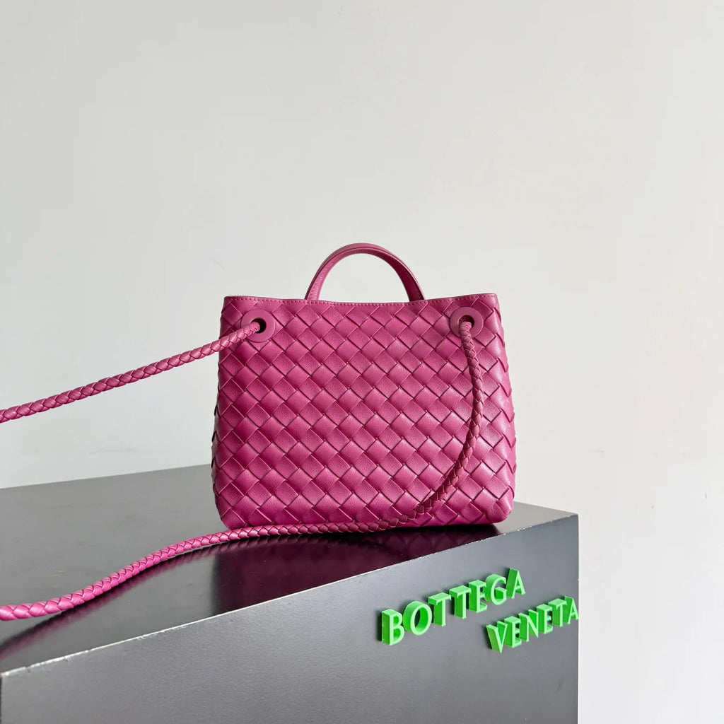 Bottega Veneta Small Andiamo Bag in 743568 Lambskin Purple