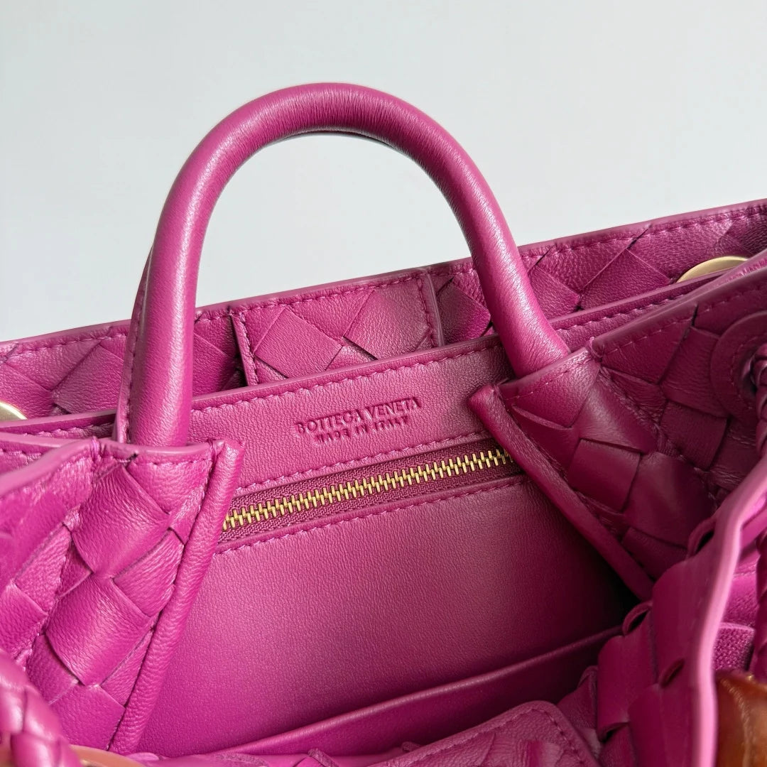 Bottega Veneta Small Andiamo Bag in 743568 Lambskin Purple