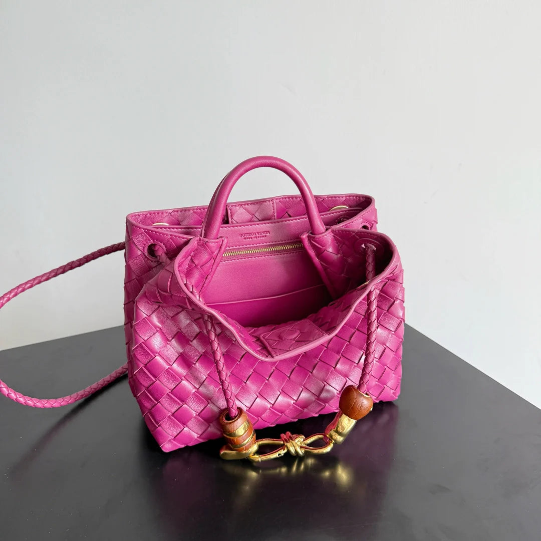 Bottega Veneta Small Andiamo Bag in 743568 Lambskin Purple
