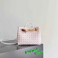 Bottega Veneta Small Andiamo Bag in 743568 Light Pink Lambskin