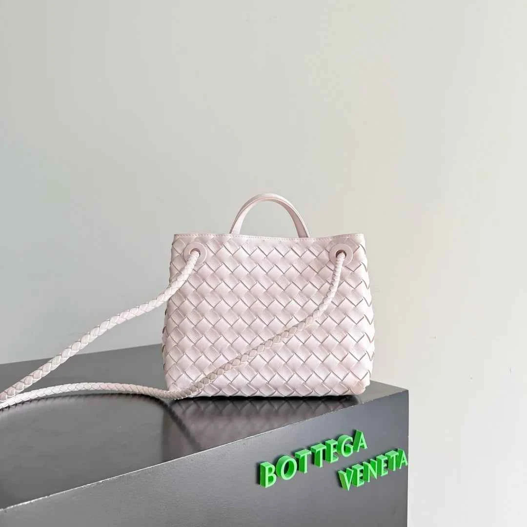 Bottega Veneta Small Andiamo Bag in 743568 Light Pink Lambskin