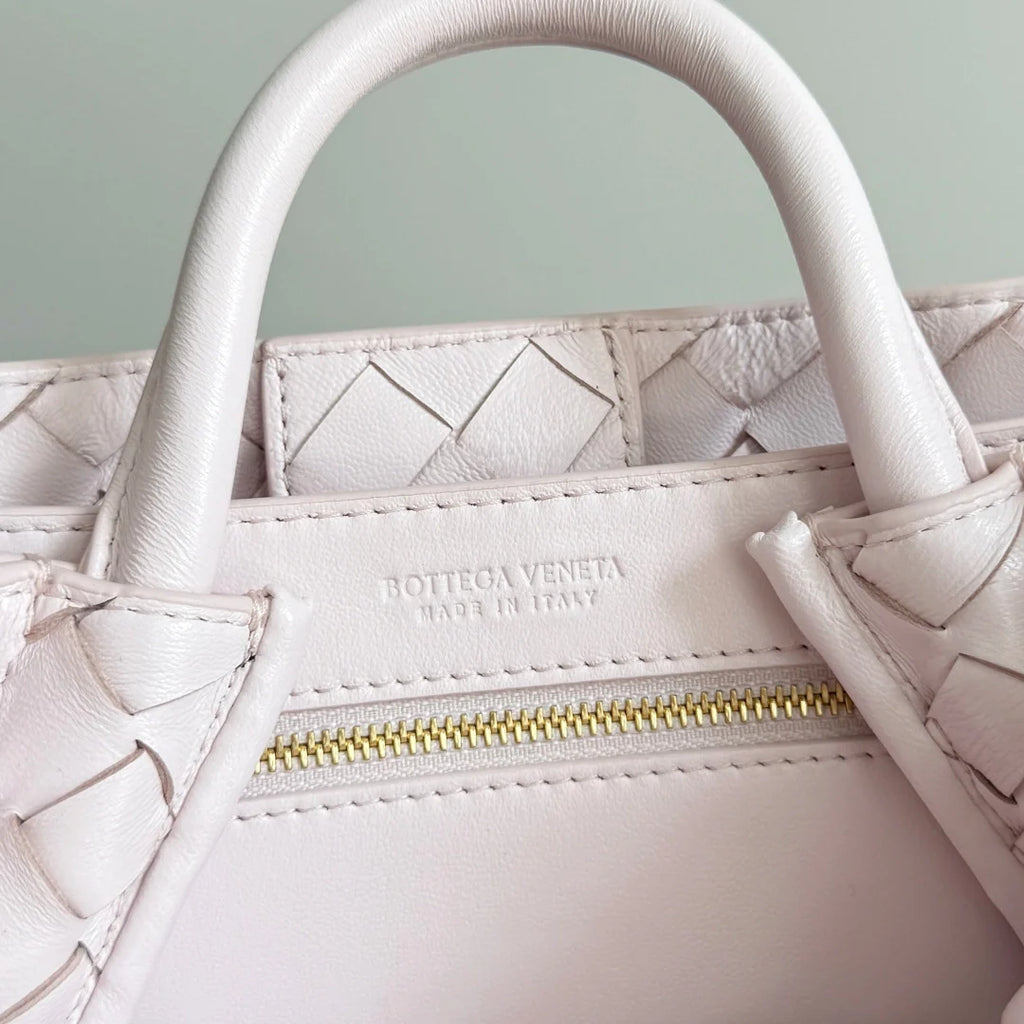 Bottega Veneta Small Andiamo Bag in 743568 Light Pink Lambskin
